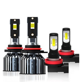 SPBRTBUB Compatible With Chrysler 300 (2011 2012 2013 2014) Led Headlight Bulbs, 9012 High Beams*2 + h11 fog Beams*2, Super Brighter Headlights, Pack Of 4