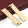 BIlinli 6cm Small Copper Ruler 3mm Thickened Brass Metal Ruler