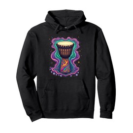 Djembe African Drum Hand Drum Djembe Drum Pullover Hoodie