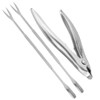 Wifehelper Stainless Steel Crab Tongs Set, 15 x 7.5 cm,