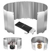 Navaris Foldable Camping Cooking Windshield 16pcs - Portable Camp Gas