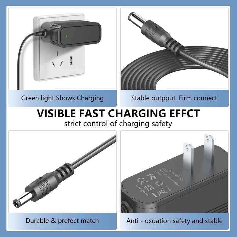 36V 0.5A Charger for 29.6V Battery Vacuum Cleaner Compatible with