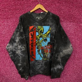 Urban Outfitters Metallica And Justice For All Tie Dye Crewneck Sweater L/XL