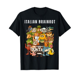 Italian Brainrot Meme Characters Cute Anime Pastel Art Kids T-Shirt