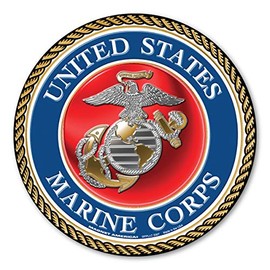 Magnet America USMC Seal Magnet is 5" x 5" Made for Vehicles and Refrigerators
