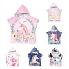 Factory Direct Kids Cartoon Beach Poncho Bath Towel Cape with Printed Hood 60*60cm/7 4ea