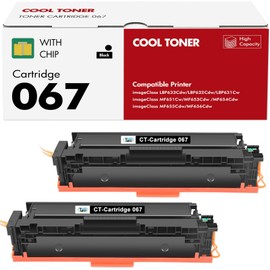 067 Black Toner Cartridge 067H MF654CDW MF656CDW Compatible Replacement for Canon 067 Black 067H imageClass LBP633Cdw LBP632Cdw LBP631Cw MF651Cw MF653Cdw MF655Cdw Printer 2 Pack High Yield Ink
