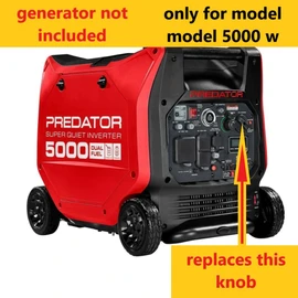 Compatible replacement knob for Predator 5000 watts inverter generator from harbor freight for the Off-Choke-Run switch selector and compatible screw - new 3d printed part