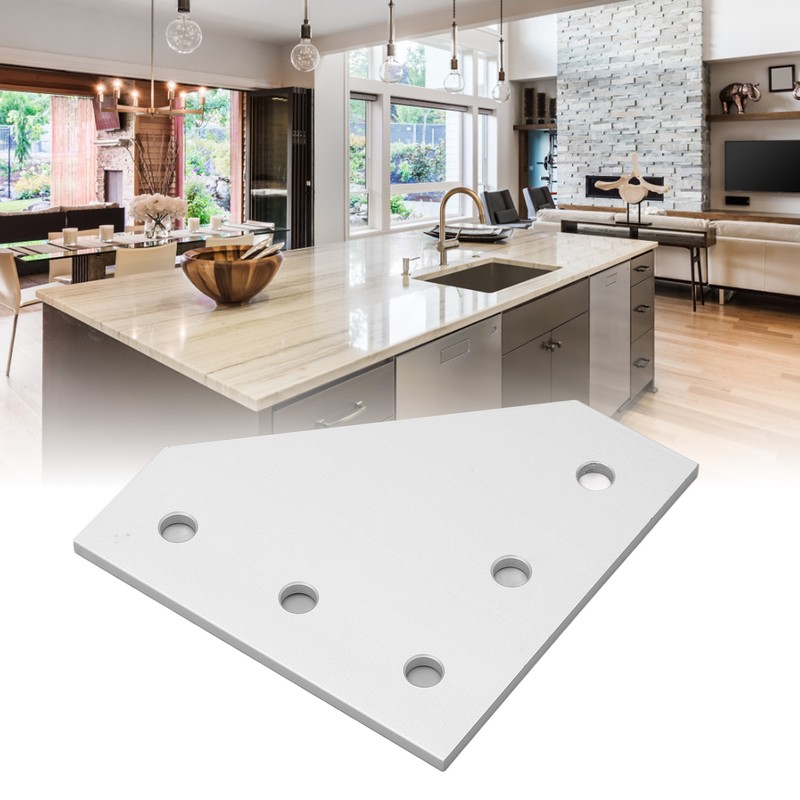 5PCS Flat Tie Plate Aluminum Alloy 5 Holes Compression Resistance