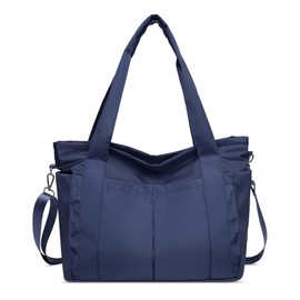 DEEVORCA Shoulder Bags for Women Trendy Women Handbags Multiple Pockets Removable Shoulder Strap Carry Bags Concerts Weekend Trips Dating Messenger Bags Waterproof Nylon, blue