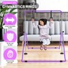 Triclicks Foldable Gymnastics Bar for Kids 3-12, Adjustable Height Training