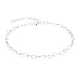 SILBERTALE Women's Bracelet 925 Sterling Silver Adjustable Bracelet 17 + 3 cm, Sterling Silver
