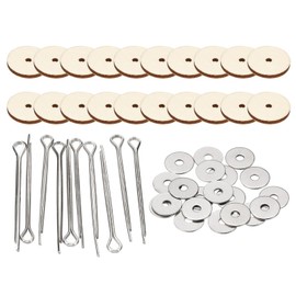 PATIKIL 18mm Doll Joints, 20 Set Removable Cotter Pin Joints Connector and Fiberboard Tray for Bear Limbs Making Head Joints DIY Crafts Accessories
