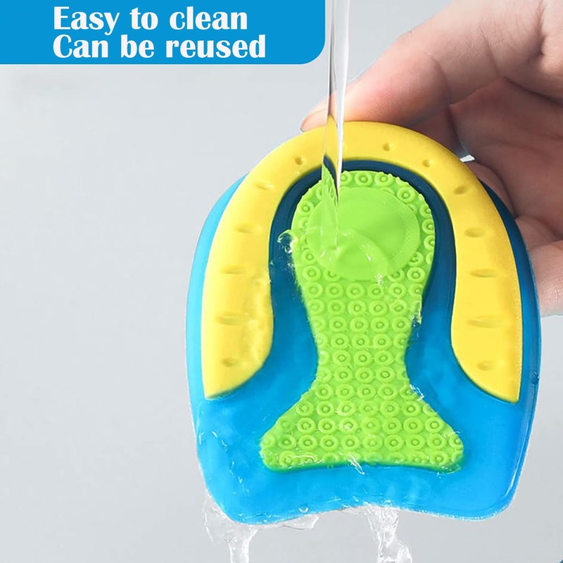 2 Pairs Gel Heel Pads for Plantar Fasciitis Relief -