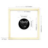 12x12" Square Picture Frame, Display Pictures 8x8" With Mat or