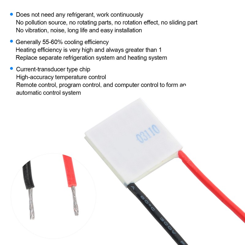 Thermoelectric Cooler Module Semiconductor Electronic Refrigeration 20x20mm TEC1‑03110 3V10A