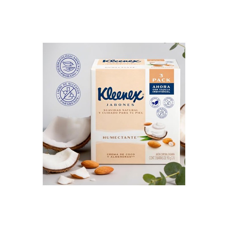 Humectante con Crema de Coco y Almendras, Suavidad Natural, Libre