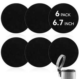 12 Pack Charcoal Filters for Compost Bucket, 6.7 Inch Compost Filters for Countertop Bin, Activated Carbon Replacement Filters for Kitchen Compost Bins, Home Bucket Compost Bin Refill, Round (12)