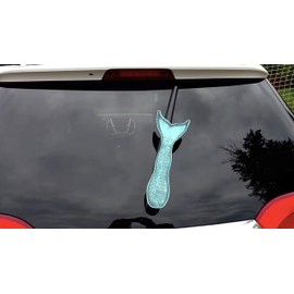 WiperTags Waving Mermaid Tail Attach to Rear Vehicle Wiper Blades. All-Weather Resistant. Detachable and Interchangeable with Hundreds of Designs. Made in USA.