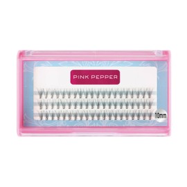 PINK PEPPER Self Eyelash Extensions, For Partial Tsukema Parts, DIY, Matsueku, Flare, 10 Bundles (0.4 inches (10 mm)