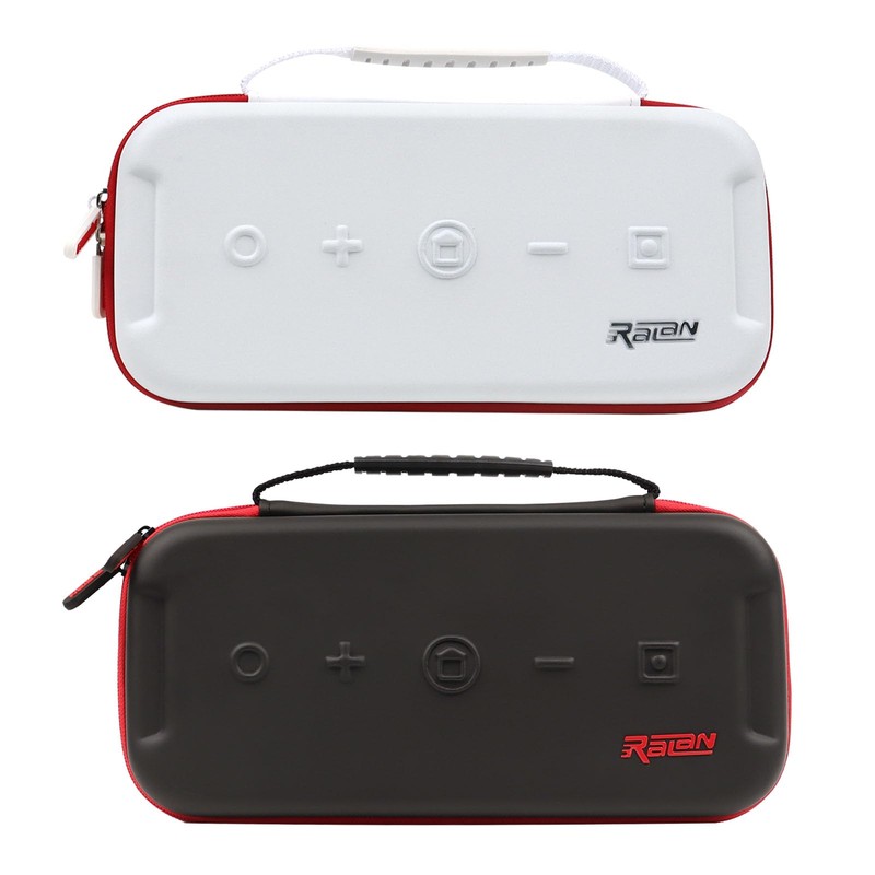 RALAN オーガナイザー対応 Swicht2 EVAハードシェル保護収納ポータブル大容量防水耐衝撃分割収納傷や汚れに強い (プラスマイナス黒)