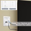 HXH In-Wall Cable Concealer Kit with Recessed Outlet Box, White