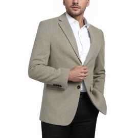 Cloudstyle Mens Casual Suit Jacket Herringbone Lightweight Blazer Classic Fit Sport Coat
