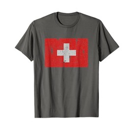 Vintage Switzerland Flag Retro Swiss Men Women Souvenir Gift T-Shirt