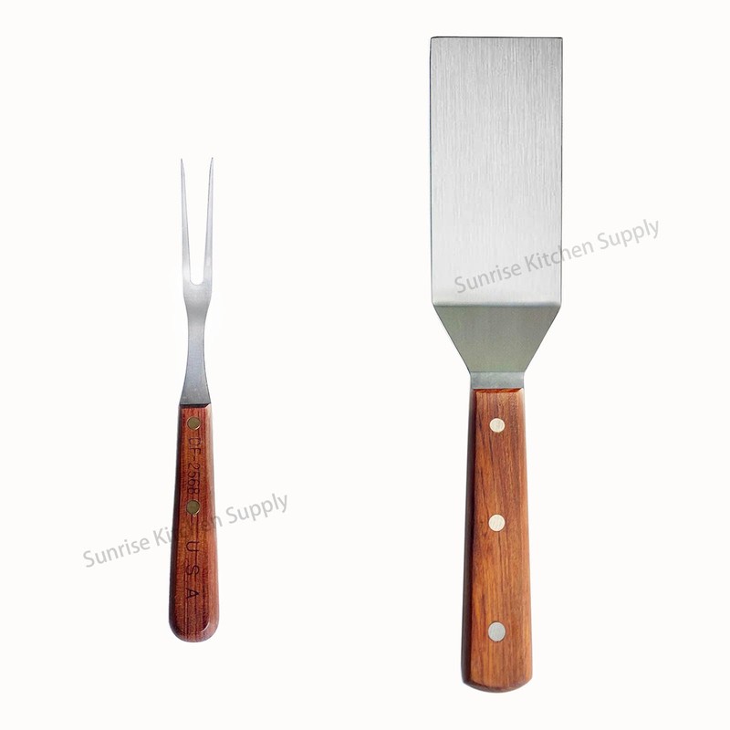 SUNRISE Stainless Steel Turner Spatula & Meat Fork 10.75" Fork