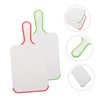 WOONEKY 2pcs Portable Plastic Chopping Boards with Handle Double Sided