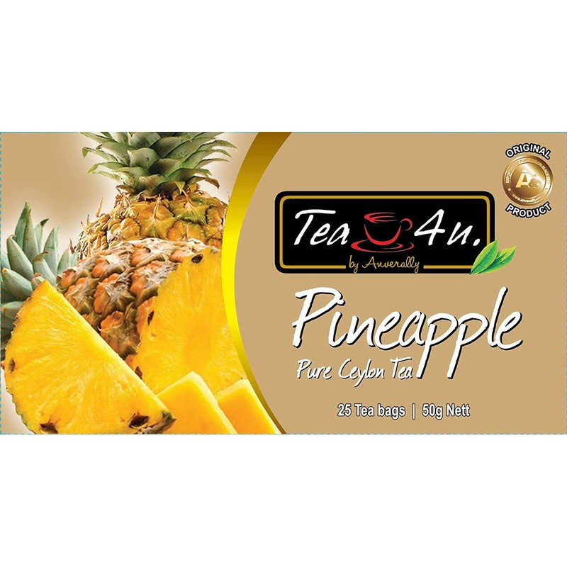 Tea4U Pineapple Black Tea Bags - Original Ceylon Tea