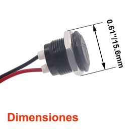 Taiss LED Indicator Pilot Dash Light(Fan) Green, 1/2"(12mm)12V LED Metal Signal Indicator Light.