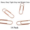 Paperclips Extra Grandes 10 Cm Revestimiento Oro Rosa