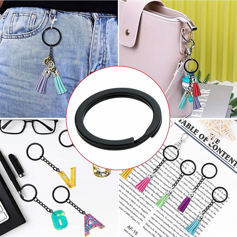 LIKENNY Flat Key Ring, Key Ring, Double Ring, Fall Prevention,
