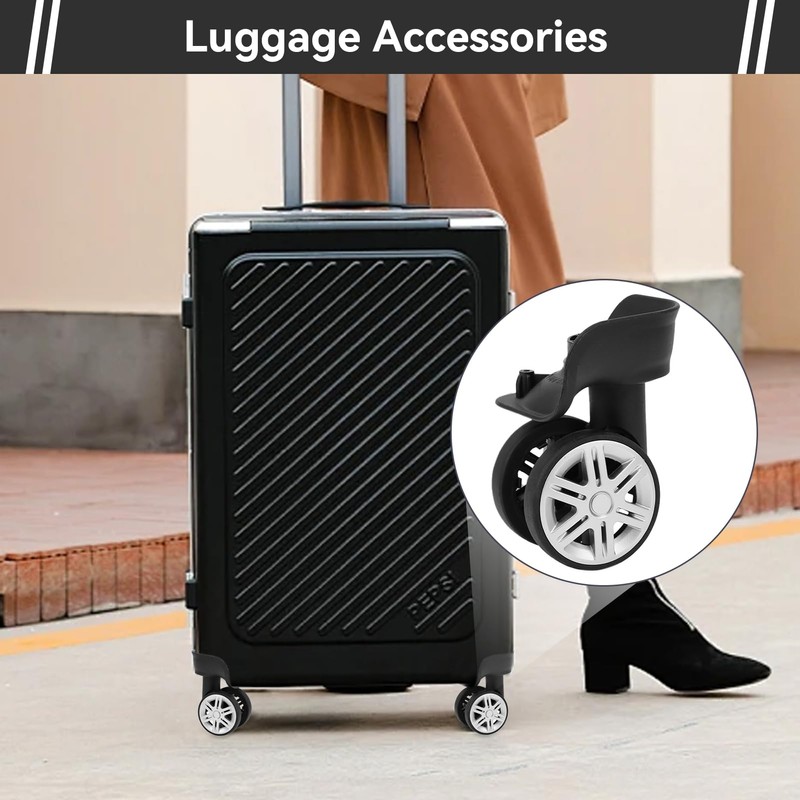 Agatige Suitcase Wheels, Universal Draw Bar Box Wheels Accessory Wheel