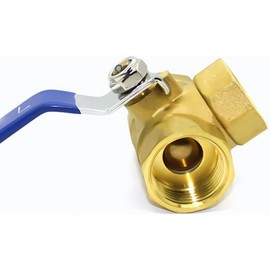 RCYF Brass Three-Way Ball Valve, 1/4'' 3/8'' 1/2'' 3/4'' 1'' Tap T-Type Brass Ball Valve Female Thread Ball Valve With Full Flow for Water, Oil And Steam (Color : T-Type DN25 1'')