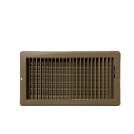 RV and Home Brown Stamped Steel Floor Diffuser/Register with Damper 12" X 6" (Duct Opening Size) Outside Dimension 13.25"x 7.25"