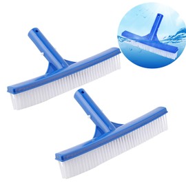 Pack of 2 Plastic Swimming Pool Brush Pool Brush Head Wall Brush for Pool Indoor and Outdoor Cleaning