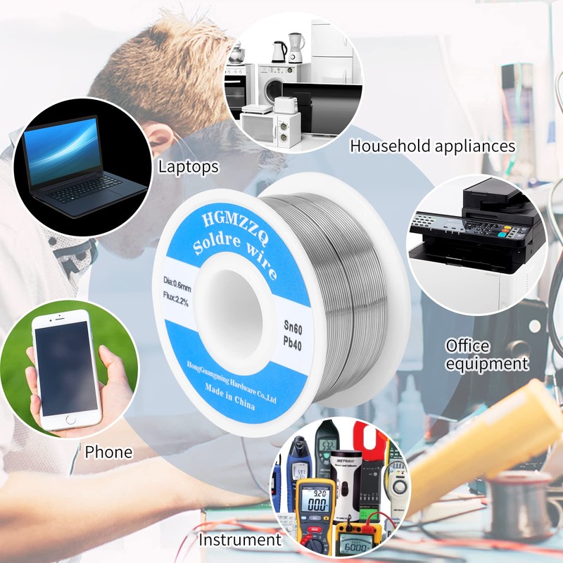 HGMZZQ 60/40 Tin Lead Solder Wire with Rosin for Electrical