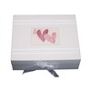 White Cotton Cards"50" Birthday Memories, Love Hearts Design Large Keepsake