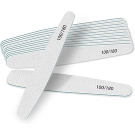 CGBE Limas Para Uñas: 12 Limas De Uñas Lavables De Doble Cara Para Uñas De Gel, Acrílicas Y Naturales, Juego De Limas Profesionales Para Manicura, Grano: 100/180