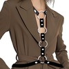 Nicute Leather Body Harness Black Punk Chest Belt Rave Accessories