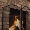 UniFlame Black 4-Fold 25-Inch Fireplace Screen