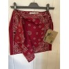 Ultra Pink bandana skirt wrap red paisley medium 28 inch