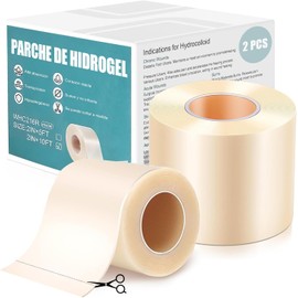Cinta Hydrocolloid Roll 3m x 2PCS, Vendajes de Parches Hidrocoloides 5cm con Autoadhesivo, Ultra Absorbente, Cortable a Medida, Flexible y Impermeable, Kit Esencial de Primeros Auxilios
