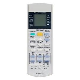 K-PN1122 Replace Universal A/C Unit Remote Control Suits for Panasonic AC Air Conditioners A75C3865 A75C3300 A75C3208 A75C3706 A75C3708 A75C3582 CWA75C3582 KL-PN1128 CS-PS9MKQ CS-PS12MKQ CS-PS18MKQ