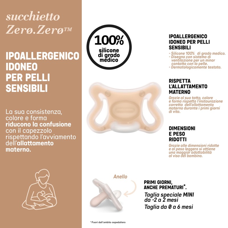 Suavinex Ciuccio Zero Zero SX Pro 0-6 mesi Light