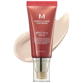 MISSHA MISSHA M Perfect BB Cream No.21 Light Beige for Bright Skin SPF 42 PA +++ 1.69 Fl Oz - Tinted Moisturizer for face with SPF