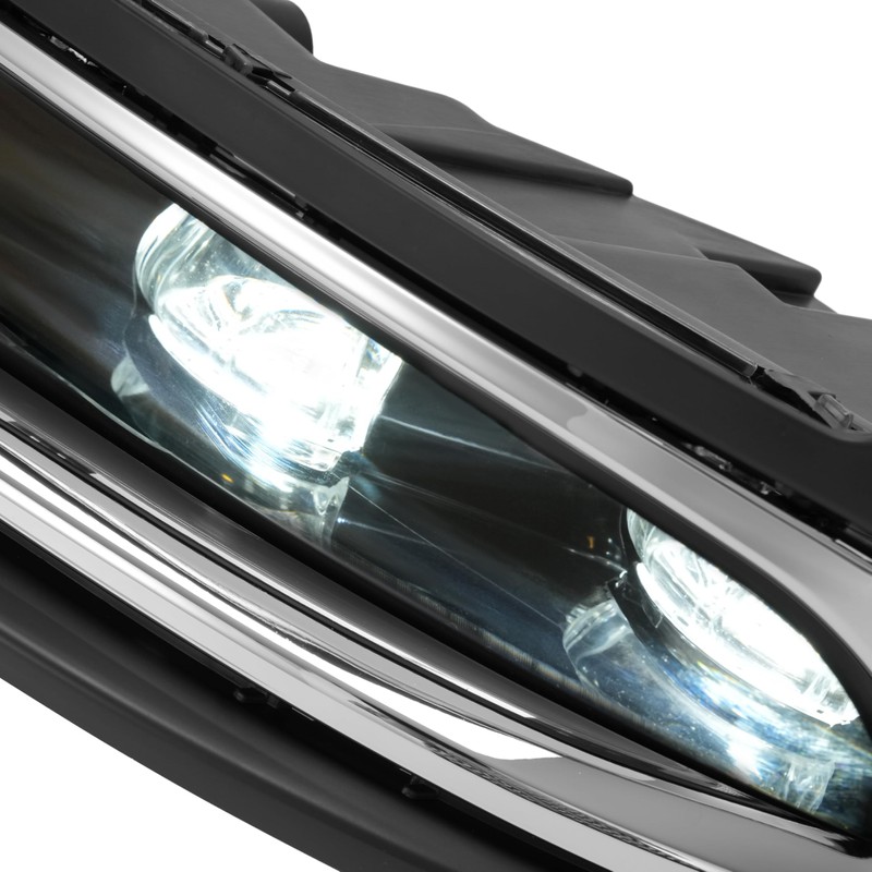 HECASA Pair LED Fog Light&Bezel&Molding Compatible with 2015-2024 Chrysler 300
