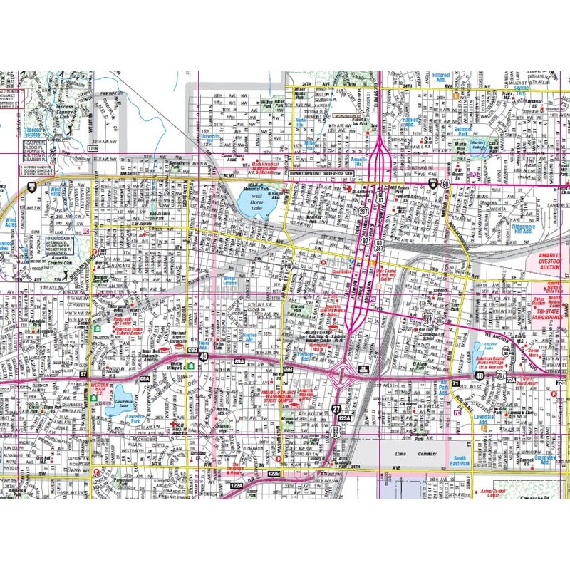 Amarillo / Lubbock, Texas Street Map
